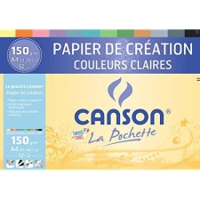 CANSON Tonpapier in Sammelmappe DIN A4 150 g/qm helle...