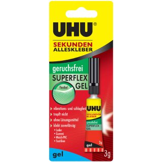UHU Sekundenkleber SUPERFLEX GEL 3 g in Tube