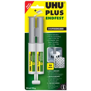 UHU 2 Komponenten Klebstoff plus endfest Doppelkammerspritze 25 g