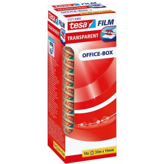 tesa Film transparent 15 mm x 33 m 10 Rollen