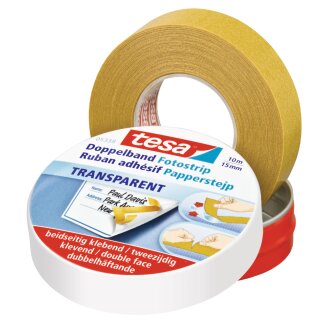 tesa Foto Strip Doppelband 15 mm x 10 m transparent