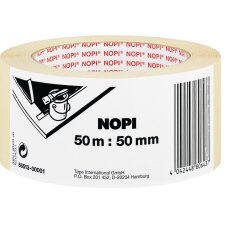 NOPI Maler Krepp Papierabdeckband 50 mm x 50 m beige