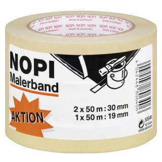 NOPI Maler Krepp Papierabdeckband 2er Aktions Turm beige