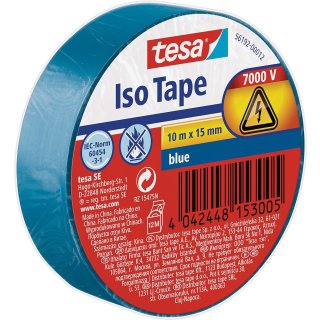tesa Isolierband ISO TAPE 15 mm x 10 m blau