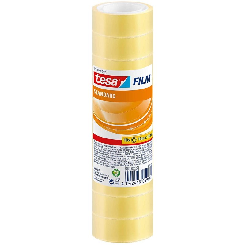 tesa Film standard transparent 15 mm x 10 m 10 Rollen, 3,74