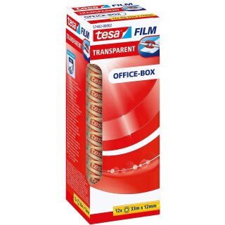 tesa Film transparent 12 mm x 33 m 12 Rollen