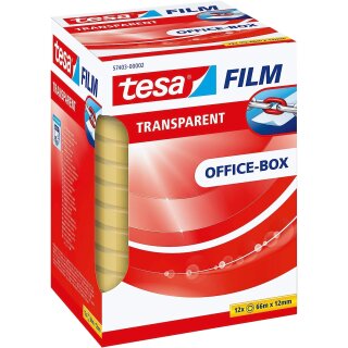 tesa Film transparent 12 mm x 66 m 12 Rollen