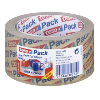 tesapack Verpackungsklebeband crystal clear ultra strong