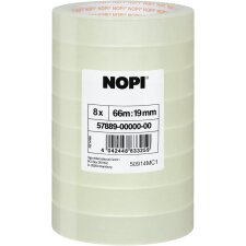 NOPI Klebefilm Shrink Tower transparent 19 mm x 66 m 8...