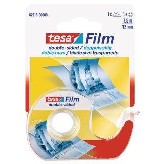 tesa Film doppelseitig 12 mm x 7,5 m + Einwegabroller