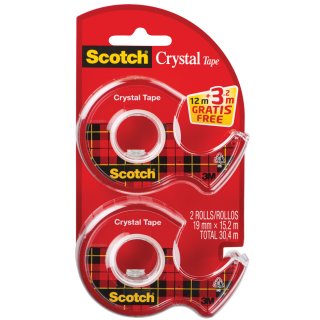 Scotch Handabroller Crystal transparent Vorteilspack 2 Stück