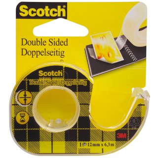 Scotch doppelseitiger Klebefilm 665 12 mm x 7,9 m inkl. Handabroller