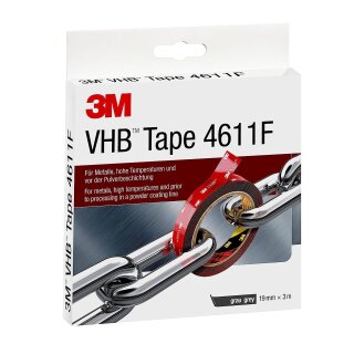 3M VHB Hochleistungsklebeband 4611F 19 mm x 3 m grau