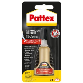 Pattex Sekundenkleber Matic flüssig 3 g Flasche