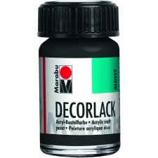 Marabu Acryllack "Decorlack" schwarz 15 ml im Glas