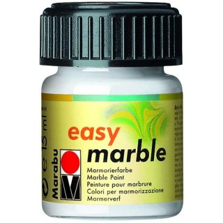 Marabu Marmorierfarbe "Easy Marble" weiß 15 ml im Glas