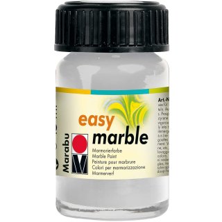 Marabu Marmorierfarbe "Easy Marble" silber 15 ml im Glas