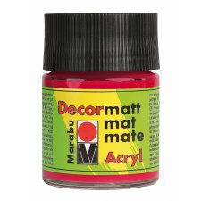 Marabu Acrylfarbe "Decormatt" kirschrot 50 ml im Glas