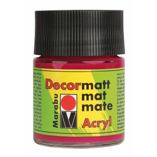 Marabu Acrylfarbe "Decormatt" karminrot 50 ml im Glas