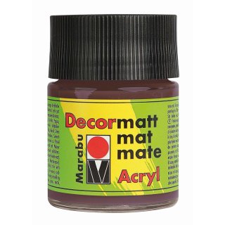 Marabu Acrylfarbe "Decormatt" dunkelbraun 50 ml im Glas