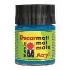 Marabu Acrylfarbe "Decormatt" azurblau 50 ml im Glas