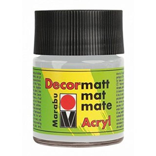 Marabu Acrylfarbe "Decormatt" metallic silber 50 ml Glas