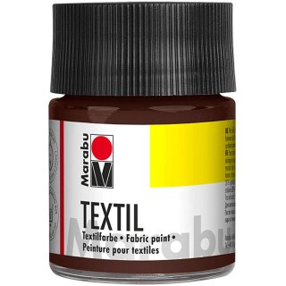 Marabu Textilfarbe "Textil" dunkelbraun 50 ml im Glas