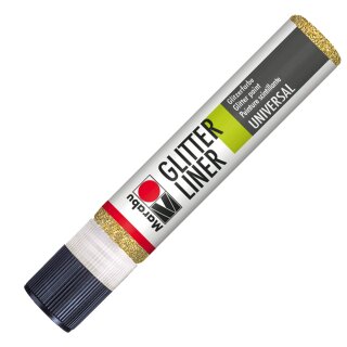 Marabu Glitzerfarbe "Glitter Liner" glitter gold 25 ml