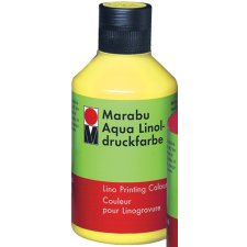 Marabu Aqua Linoldruckfarbe mittelgelb 250 ml