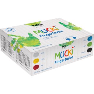 KREUL Fingerfarbe "MUCKI" 150 ml 6er Set