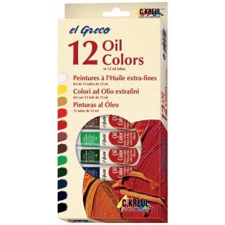 KREUL Ölfarbe el Greco 12 ml 12er Set