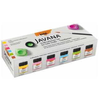 KREUL Textilfarbe JAVANA Trendfarben Set 6 x 20 ml