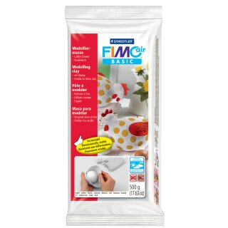 FIMO air BASIC Modelliermasse lufthärtend weiß 500 g tonähnlich