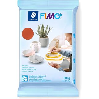 FIMO air BASIC Modelliermasse lufthärtend terrakotta 500 g tonähnlich