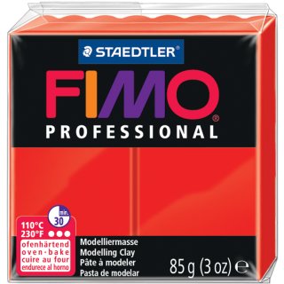 FIMO PROFESSIONAL Modelliermasse ofenhärtend echtrot 85 g