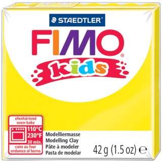 FIMO kids Modelliermasse ofenhärtend gelb 42 g