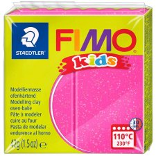 FIMO kids Modelliermasse ofenhärtend glitter pink 42 g