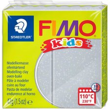 FIMO kids Modelliermasse ofenhärtend glitter silber...