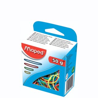 Maped Gummiringe im Karton 50 g sortiert
