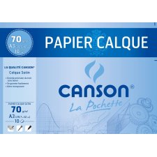 CANSON Transparentpapier satiniert DIN A3 70/75 g/qm 10...