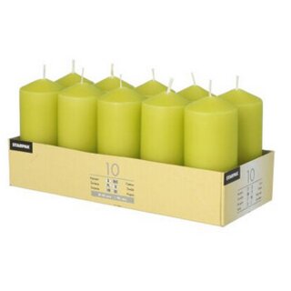 STARPAK Stumpenkerzen 40 mm kiwi 10 Stück