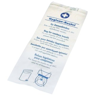 PAPSTAR Papier Hygienebeutel bedruckt weiß 200 Stück