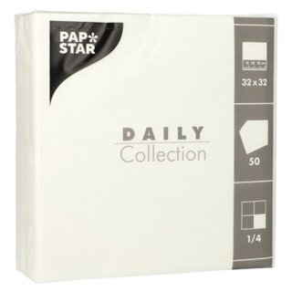 PAPSTAR Servietten 320 x 320 mm 3-lagig weiß 50 Stück