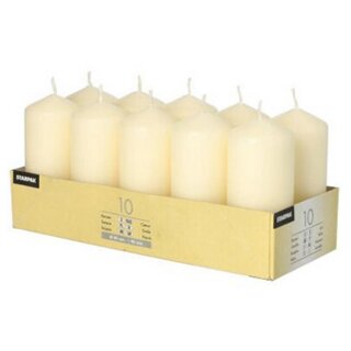 STARPAK Stumpenkerzen 40 mm creme 10 Stück