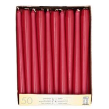 STARPAK Leuchterkerzen 22 mm bordeaux 50er Pack