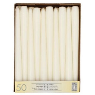 STARPAK Leuchterkerzen 22 mm weiß 50er Pack