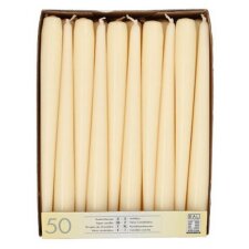 STARPAK Leuchterkerzen 22 mm creme 50er Pack