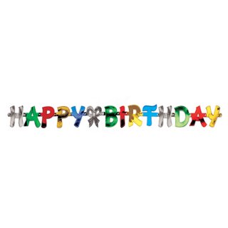 PAPSTAR Girlanden Kette "Happy Birthday" Länge: 1,4 m
