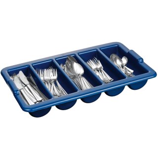 caterado by Esmeyer Besteckbehälter mit 5 Fächern blau (ohne Besteck)