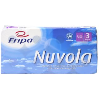 Fripa Toilettenpapier Nuvola 3-lagig hochweiß Tissue 8 Rollen à 250 Blatt